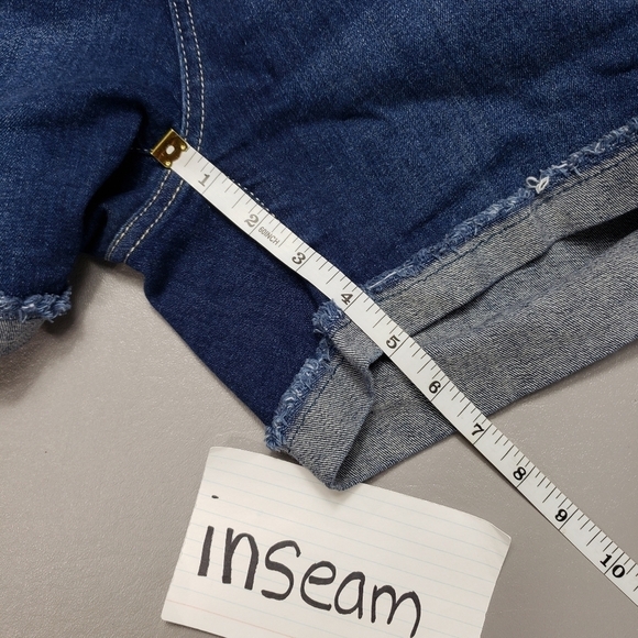 Arizona cuffed hem blue denim jean shorts juniors size 7 - Picture 7 of 8